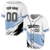 Custom Blue Black Dynamic Slash Baseball Jersey - Personalized Name, Team & Number - Adult, Youth, Kid