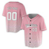 Custom Light Pink Heart Ombre Pattern Baseball Jersey - Personalized Name, Team Name & Number - Adult, Youth, Kid