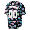 Custom Drip Heart Galaxy Star Baseball Jersey - Personalized Name, Team Name & Number - Adult, Youth, Kid