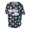 Custom Drip Heart Galaxy Star Baseball Jersey - Personalized Name, Team Name & Number - Adult, Youth, Kid