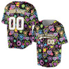 Custom Colorful Neon Drip Heart Graffiti Baseball Jersey - Personalized Name, Team Name & Number - Adult, Youth, Kid