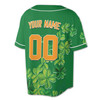 Custom St. Patrick's Day Lucky Shamrock Green Baseball Jersey - Personalized Name, Team Name & Number - Adult, Youth, Kid