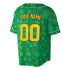 Custom St. Patrick's Day Lucky Shamrock Horseshoe Baseball Jersey - Personalized Name, Team Name & Number - Adult, Youth, Kid
