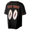 Custom Name, Team Name, Number Black & Orange Solid Pattern, Multicolor Baseball Jersey - Adult, Youth, Kid