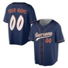 Custom Name, Team Name, Number Black & Orange Solid Pattern, Multicolor Baseball Jersey - Adult, Youth, Kid