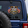 USA 250th Anniversary 1776-2026 Gold Crest Eagle Flag Car Window Vinyl Decal