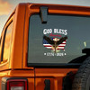 God Bless America Eagle 1776-2026 Patriotic Car Window Vinyl Decal