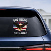 God Bless America Eagle 1776-2026 Patriotic Car Window Vinyl Decal