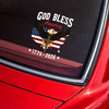 God Bless America Eagle 1776-2026 Patriotic Car Window Vinyl Decal