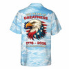 Custom Name 250 Years of Greatness 1776-2026 Eagle Button Down Shirt S-5XL