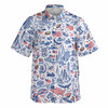 USA 250 Years 1776-2026 Doodle Sketch Patriotic Button Down Shirt S-5XL