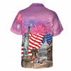 USA 250 Years 1776-2026 Purple Sunset Celebration Button Down Shirt S-5XL