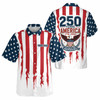 Custom Name 250 Years America 1776-2026 Patriotic Button Down Shirt S-5XL