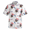 USA 250th Anniversary Landmarks Vintage Patriotic Button Down Shirt S-5XL