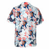 Funny Custom Face Uncle Sam 4th of July Hawaiian Shirt, Personalize Picture Tropical USA Button Down Shirt S-5XL