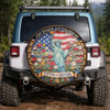 USA 250th Anniversary Lady Liberty With Flowers Spare Tire Cover