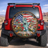 USA 250th Anniversary Lady Liberty With Flowers Spare Tire Cover