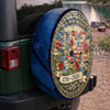 USA Anniversary 250 Years of Freedom Floral Spare Tire Cover