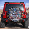 Patriotic United States 250 Years Freedom Icons Spare Tire Cover
