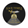 Custom Shriners Symbol Masonic Pyramid Background Black Yellow Spare Tire Cover