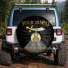 Custom Shriners Symbol Masonic Pyramid Background Black Yellow Spare Tire Cover
