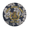 Custom Imperial Court Symbol Masonic Floral Blue White Yellow Spare Tire Cover