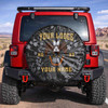 Customized Wings Down Scottish Rite 33° Masonic Floral Pattern Spare Tire Cover
