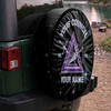 Custom Cryptic Masonry Symbol Mason Stars Pattern Black Purple Spare Tire Cover
