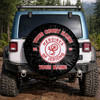 Custom Heroines of Jericho Symbol Mason Leaves Black White Red Spare Tire Cover