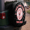 Custom Heroines of Jericho Symbol Mason Leaves Black White Red Spare Tire Cover