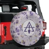 Customized Cryptic Masonry Symbol Masonic Stars Pattern Violet Spare Tire Cover