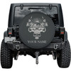 Custom Freemason Pyramid All Seeing Eye Skull Grape Black White Spare Tire Cover