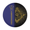 Customized Masonic Symbol Mason All Seeing Eye Blue Black Gold Spare Tire Cover