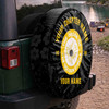 Customized Order of The Round Circle Symbol Floral Black Yellow Spare Tire Cover