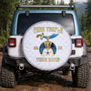 Custom Daughter of Sphinx Symbol Floral White Blue Yellow Spare Tire Cover