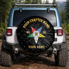 Custom OES Pentagon Down Symbol Masonic Hexagon Black Colorful Spare Tire Cover