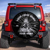 Customized Freemason Pyramid All Seeing Eye Black White Spare Tire Cover