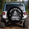 Customized Freemason Pyramid All Seeing Eye Black White Spare Tire Cover