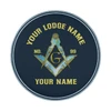 Custom Masonic Symbol Mason Shine Blue Gold Spare Tire Cover, Mason Lodge Gift