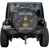 Customized Wings Down Scottish Rite 33° Masonic Gold Vein Gray Spare Tire Cover
