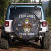 Customized Wings Down Scottish Rite 33° Masonic Gold Vein Gray Spare Tire Cover