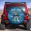 Customized Daughter of Sphinx Symbol Masonic Blue Crystal Gold Spare Tire Cover