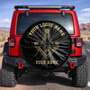 Customized Masonic Symbol Mason Swirl Background Black Gold Spare Tire Cover