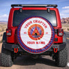 Custom Royal Arch Symbol Masonic Hexagons Edge White Red Blue Spare Tire Cover