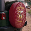 Custom Shriners Symbol Masonic Pyramid Background Red Yellow Spare Tire Cover