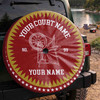 Custom Heroines of Jericho Symbol Mason Stars Red Yellow White Spare Tire Cover
