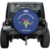 Customized OES Pentagon Down Symbol Masonic Blue White Spare Tire Cover