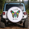 Custom OES Pentagon Down Symbol Sistar Butterfly White Colorful Spare Tire Cover