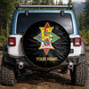 Custom OES Labyrinth Symbol Mason Stars Pattern Black Colorful Spare Tire Cover