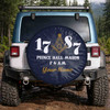 Custom Masonic Prince Hall Mason 1787 Dark Blue White Yellow Spare Tire Cover